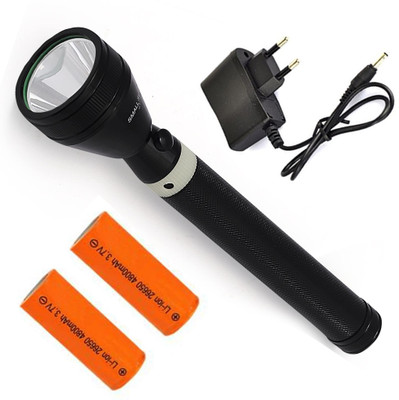 Small Sun New Professional Rechargeable Led High Powerful Best Emergency Flashlight Torch Torch(Black, 28 cm, Rechargeable)