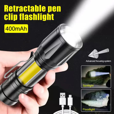 POWER STYLE Zy-C702: The Worksite High-Intensity Waterproof Shockproof Multi-Mode Torch Torch(Black, 13 cm, Rechargeable)