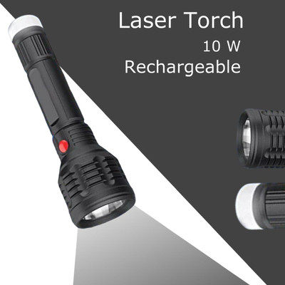 MOMENTIME Torch_6944 Torch(Black, 8 cm, Rechargeable)