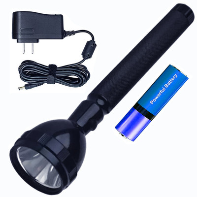 GALLAXY 2 Mode 2200 mAh Battery 2W Rechargeable Emergency Light Lamp Flashlight Torch 10 hrs Torch Emergency Light(Black)