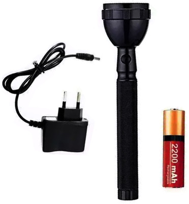 Glory New high qulity rechargeable 2W LED flashlight torch Torch(Black, 20.5 cm, Rechargeable)