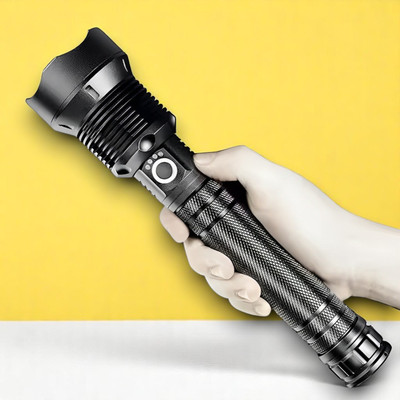 Nilesawar X218 (ZOOMABLE METAL LED TORCH)5 Modes Flashlight, Super Bright Torch(Multicolor, 11 cm, Rechargeable)