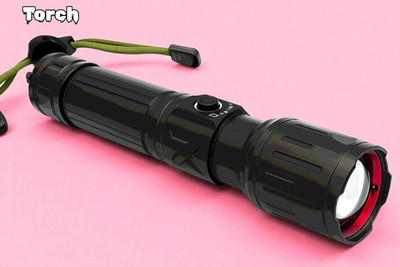 Stybits X317 Tactical Torch Light – Rechargeable, Waterproof & High Lumen Torch(Multicolor, 11 cm, Rechargeable)