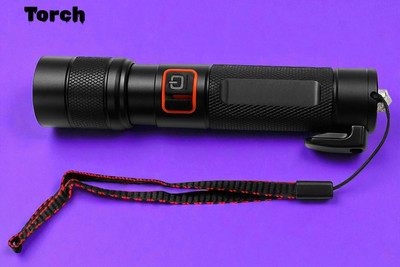 Stybits X306 Heavy-Duty LED Torch with Emergency Glass Breaker & Cutter Torch(Multicolor, 11 cm, Rechargeable)