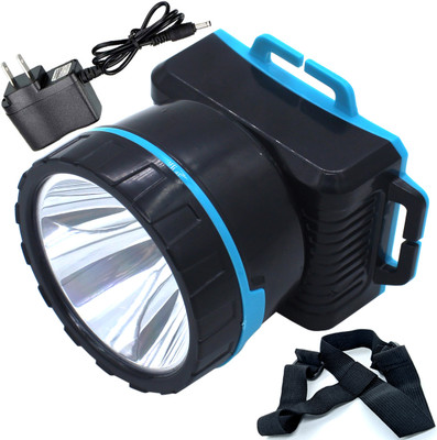 ghc 2 Mode 400M Range Waterproof G LED Headlamp Headlight Searchlight 80W Flashlight Torch(Black, Blue, 10 cm, Rechargeable)