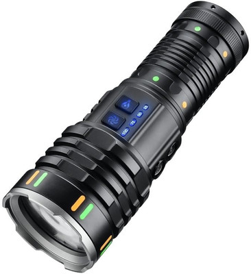 happiest minds techno CB-G421 Torch(Black, 8 cm, Rechargeable)