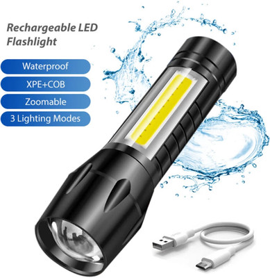POWER STYLE Your Pocket-Sized Guardian of Light The R911: Shine Brightly Torch(Black, 9 cm, Rechargeable)