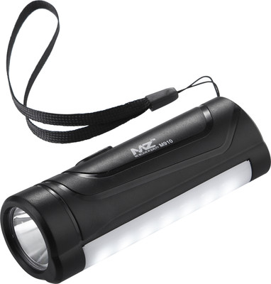 MZ M910 (RECHARGEABLE LED TORCH) 12W Laser + 7 SMD, 1200mAh Battery Torch(Black, 10.5 cm, Rechargeable)
