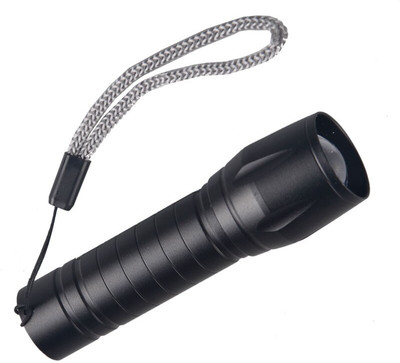 WRADER Portable Mini Hand Torch Light with Zoomable XPE Flashlight Waterproof Home Torch(Black, 12 cm, Rechargeable)