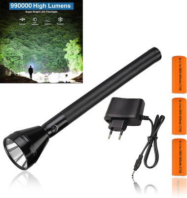 CICASTO LED Flashlight with Ultra Long Range Beam Perfect for Camping and Trekking Torch(Black, 34 cm, Rechargeable)