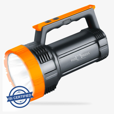 Pick Ur Needs Emergency Search Torch 100W With Lithium Battery High Long Range (1 Km) Torch(Black, 11 cm, Rechargeable)