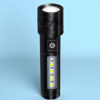 Ziddjeet Z243 Portable Rechargeable Torch – High Power LED Beam Torch(Multicolor, 11 cm, Rechargeable)