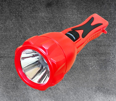 PLSUPREME PL-012 3 Watt LED Rechargeable Torch Light|Long Range Torch Light Torch(Red, 20 cm, Rechargeable)