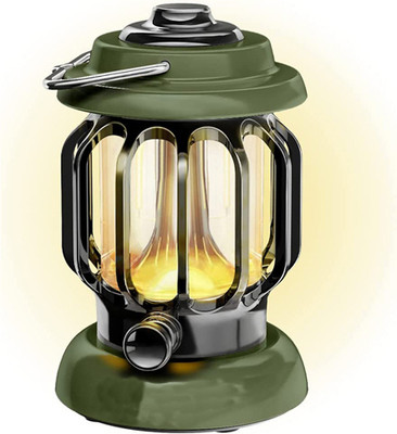 Care 4 Fancy Rechargeable Lantern Torch Light For outdoor Torch(Green, 10 cm, Rechargeable)