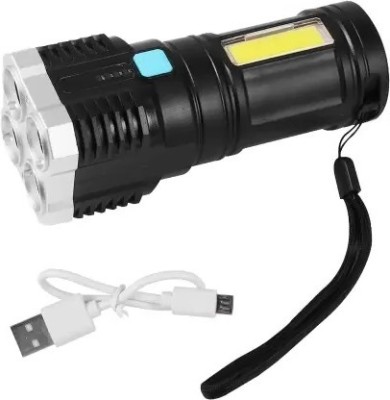 NKL High quality Super Bright LED Flashlight 4 Lighting Torch High Lumens 150 12 hrs Torch Emergency Light(Black)