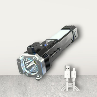 MOMENTIME 11W LED Torch Flashlight-62 Torch(Black, 15 cm, Rechargeable)