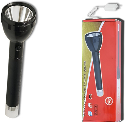 ApexBeam Bright LED Torch for Night Patrol and Home Use Torch(Black, 27 cm, Rechargeable)