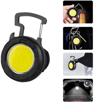 ECOSKY Multifunction Keychain Led Light with Bottle Opener Magnetic Base (red light) Torch(Black, 4.4 cm, Rechargeable)