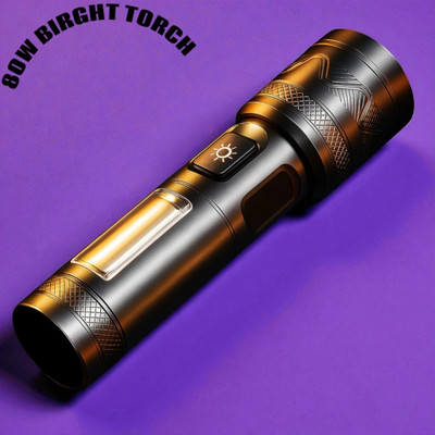 Stybits A561 LED Rechargeable Torch Light – High Power & Waterproof Flashlight Torch(Multicolor, 11 cm, Rechargeable)
