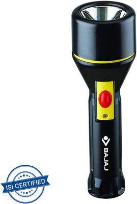 BAJAJ Raftaar Max Led Torch_Black Torch(Black, 5.5 cm, Rechargeable)
