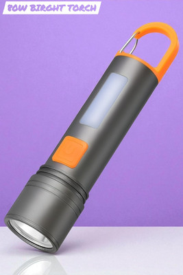 3BAAN X152 Portable LED Flashlight with Side & Front Beam – Long Battery Life Torch(Multicolor, 11 cm, Rechargeable)