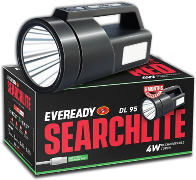 EVEREADY Searchlite DL95 LED Torch(Black, 10 cm, Rechargeable)