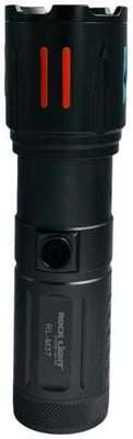 Kay-Joy RL-M37 Rechargeable Flashlight Metal Body Torch with Multiple Light Modes Torch(Silver, Black, 15 cm, Rechargeable)