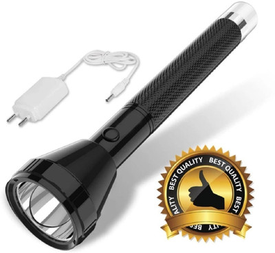 Dazzel Flex 2 IN 1 Rechargeable Waterproof Dual Mode Powerful Long-Range to 1 KM Flashlight Torch(Black, 27 cm, Rechargeable)