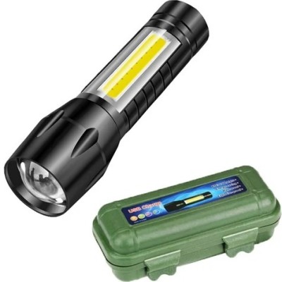 SEVENSPACE Portable Pocket Size Mini LED Flashlight, USB Rechargeable Zoomable lamp for Camping, Fishing ,Light with 3 Modes Adjustable for Emergency and Activities Torch(Multicolor, 7 cm, Rechargeable)