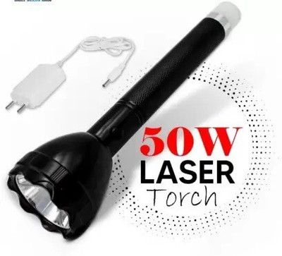 Wifton Waterproof LED_50W_Flashlight Torch Table 1000 Meter Long Range__T110 Torch(Black, 27 cm, Rechargeable)