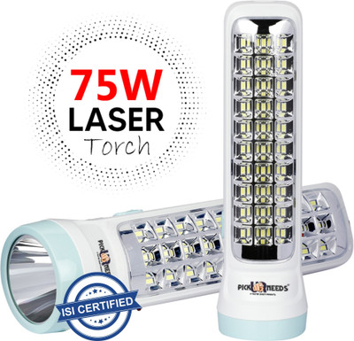 VR Bright Lite Home Emergency 2 In 1 Torch Light With 30 Led Emergency_R901 Torch(White, 23 cm, Rechargeable)