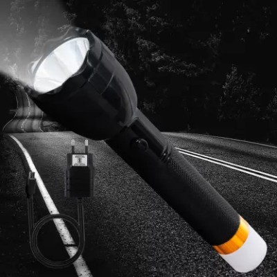 ECOSKY 3 MODES HIGH/LOW/BACK EMERGENCY LIGHT Torch Torch(Black, 21 cm, Rechargeable)