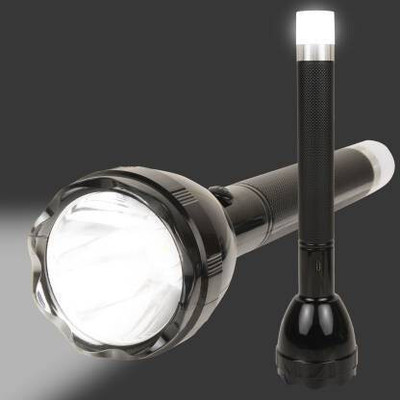 ECOSKY BRIGHT LIGHT Range Beam 4 Mode Rechargeable Battery Penlight Torch(Black, 27 cm, Rechargeable)