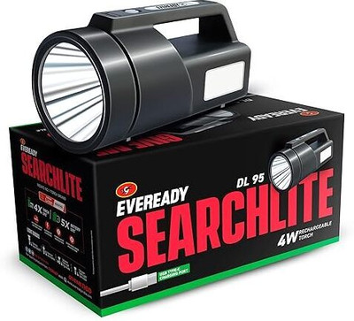 EVEREADY DL95 Torch(Black, 26 cm, Rechargeable)