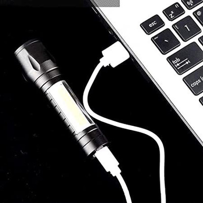 Kloud-Mounten LED Flashlight with COB Light Mini Waterproof USB Rechargeable 3 Modes Pen Clip 2 hrs Torch Emergency Light(Multicolor)