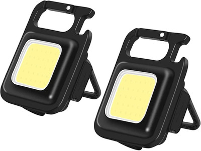 ECOSKY 2pc Multifunction Keychain Led Light with Bottle Opener Magnetic Base Torch(Black, 4.4 cm, Rechargeable)