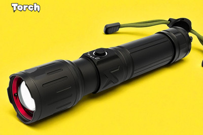 Sagaft X175 USB & Solar Rechargeable Torch – Multifunctional LED Flashlight Torch(Multicolor, 11 cm, Rechargeable)