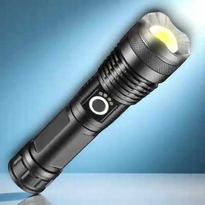 Nilesawar H372 (ZOOMABLE METAL LED TORCH)5 Modes Flashlight, Super Bright Torch(Multicolor, 11 cm, Rechargeable)
