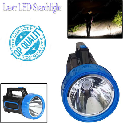 ssmall sun Rechargeable Waterproof Searchlight Portable LED Bright Useful Light Torch(Black, Blue, 9.5 cm, Rechargeable)