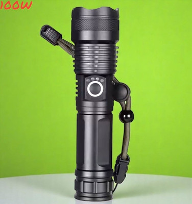 Shamsa X654 (ZOOMABLE Metal Torch) 5 Modes Flashlight, Super Bright Torch(Multicolor, 11 cm, Rechargeable)