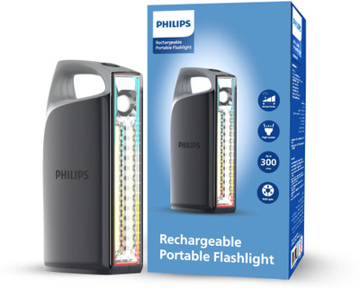 PHILIPS ABS Multi-Functional Rechargeable Flashlight, SFL3402/56 - 1000 Lumens Torch(Black, 28.6 cm, Rechargeable)