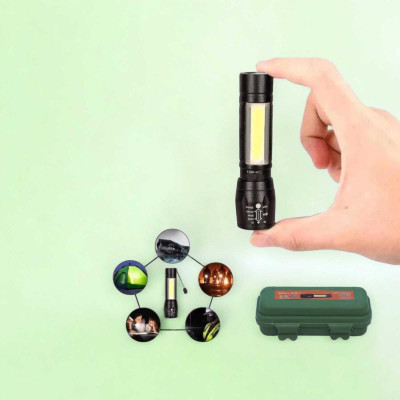 Dyzo MNT_T_05 Torch(Black, 10.5 cm, Rechargeable)