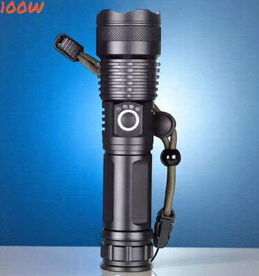 Stybits X486 (ZOOMABLE Metal Torch) 5 Modes Flashlight, Super Bright Torch(Multicolor, 11 cm, Rechargeable)