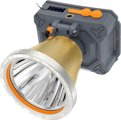 GLOWISH 4000 MAH BATTERY SUPER BRIGHT LED MULTI USE HEAD TORCH WITH POWER INDICATOR Torch(Multicolor, 12 cm, Rechargeable)