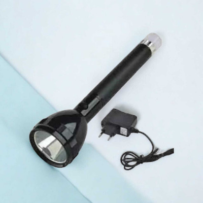 VR Bright Lite Long Range Torch Rechargeable09 10 hrs Torch Emergency Light(Black)