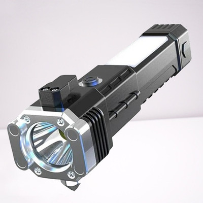 MR ONLINE STORE chin75-Torch-Rechareable-105_74 Torch(Black, 20 cm, Rechargeable)
