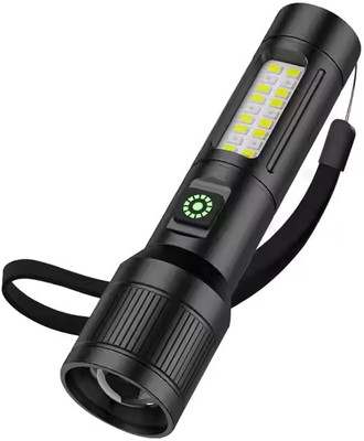 PICSTAR Rocklight RL-M04 100W torch Big battery long range Type-C Charge Torch(Black, 18 cm, Rechargeable)