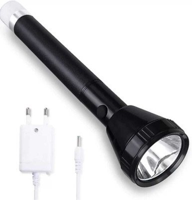 Oximus 9050 Rechargeable SUPER bright Torch High Power Flashlight Torch(Black, 18 cm, Rechargeable)