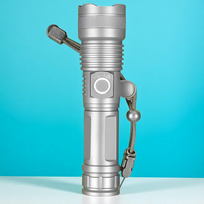 Nilesawar X494(ZOOMABLE METAL)5 Modes Flashlight, Super Bright Torch(Multicolor, 11 cm, Rechargeable)