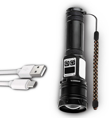 ApexBeam High Brightness Torch with Adjustable Beam Torch(Black, 17.5 cm, Rechargeable)